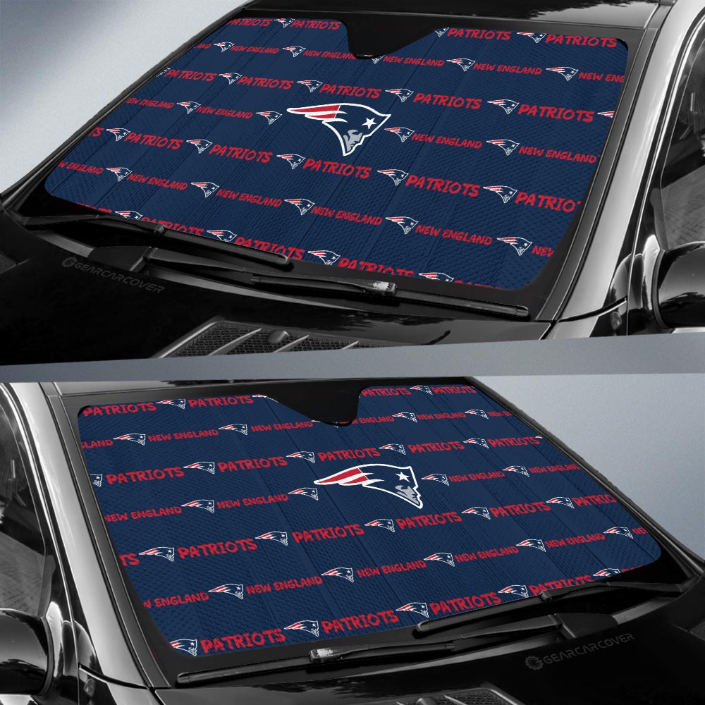 New England Patriots Car Sunshade Sporty Team Collection - Gearcarcover - 2