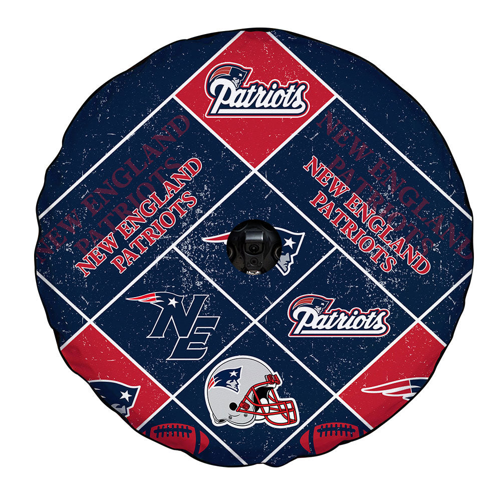 New England Patriots Spare Tire Covers Camera Hole Sporty Team Collection - Gearcarcover - 4