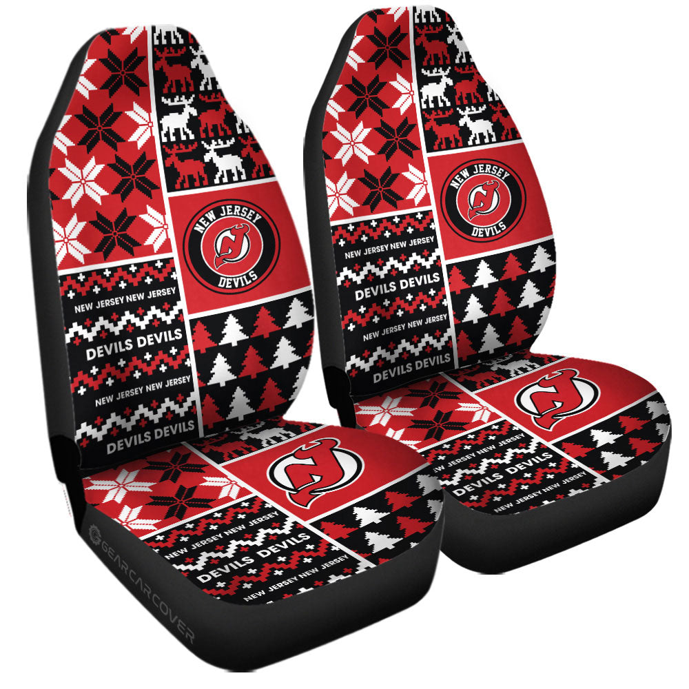 New Jersey Devils Car Seat Covers Custom Ugly Style Car Accessories - Gearcarcover - 3