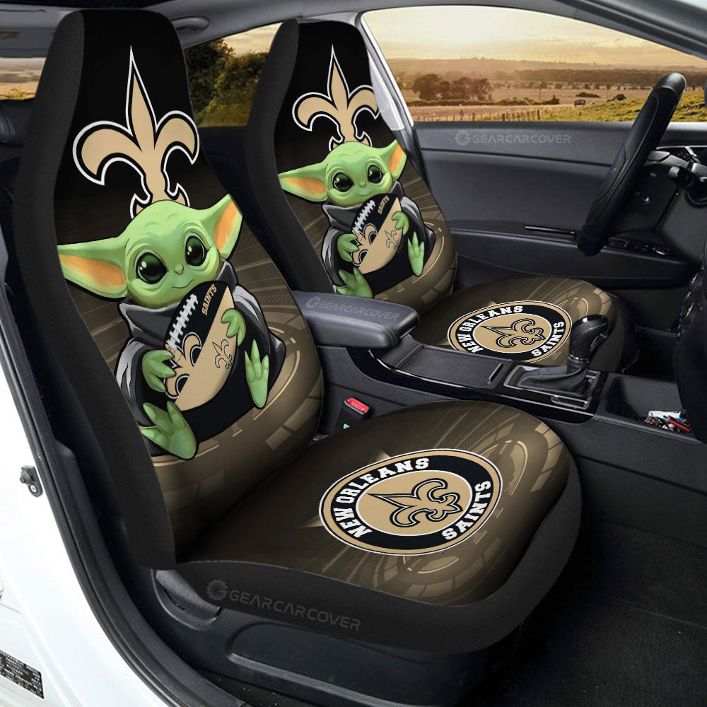 New Orleans Saints Car Seat Covers Baby Yoda Car Accessories For Fan - Gearcarcover - 2