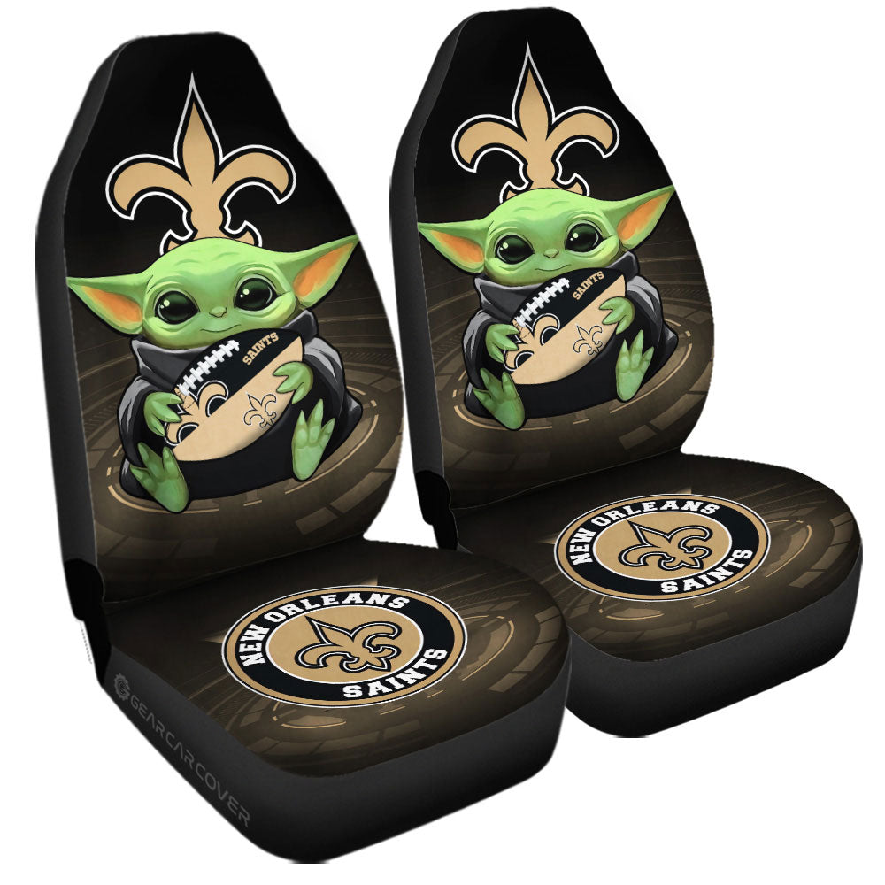 New Orleans Saints Car Seat Covers Baby Yoda Car Accessories For Fan - Gearcarcover - 3