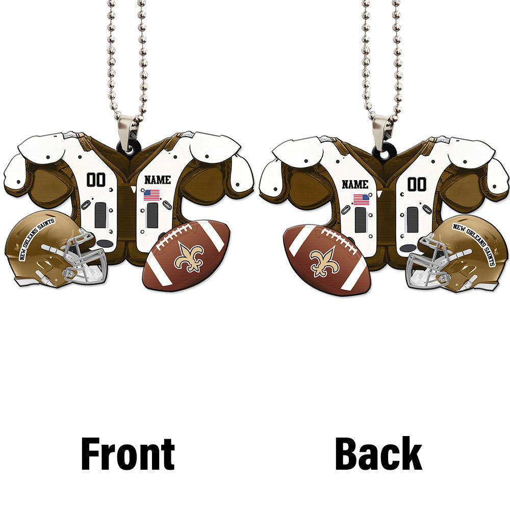 New Orleans Saints Ornament Personalized Uniforms Collection - Gearcarcover - 4