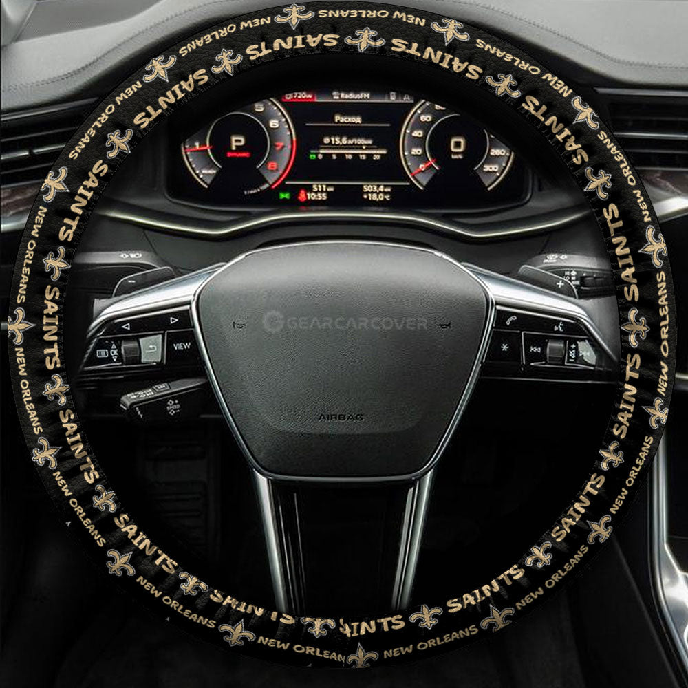 New Orleans Saints Steering Wheel Cover Sporty Team Collection - Gearcarcover - 3