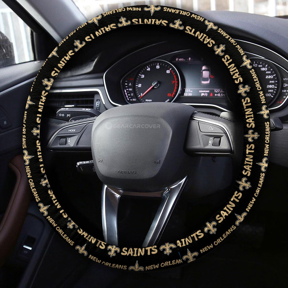 New Orleans Saints Steering Wheel Cover Sporty Team Collection - Gearcarcover - 4