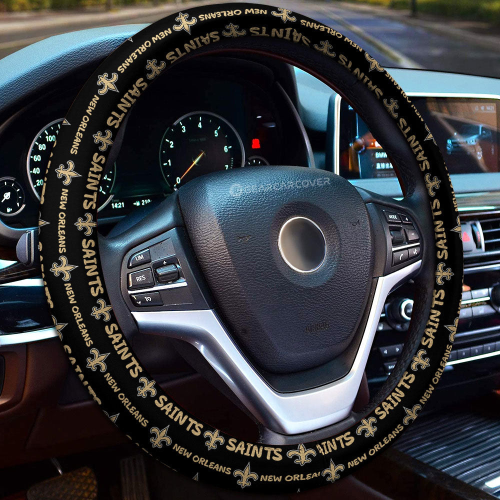 New Orleans Saints Steering Wheel Cover Sporty Team Collection - Gearcarcover - 1
