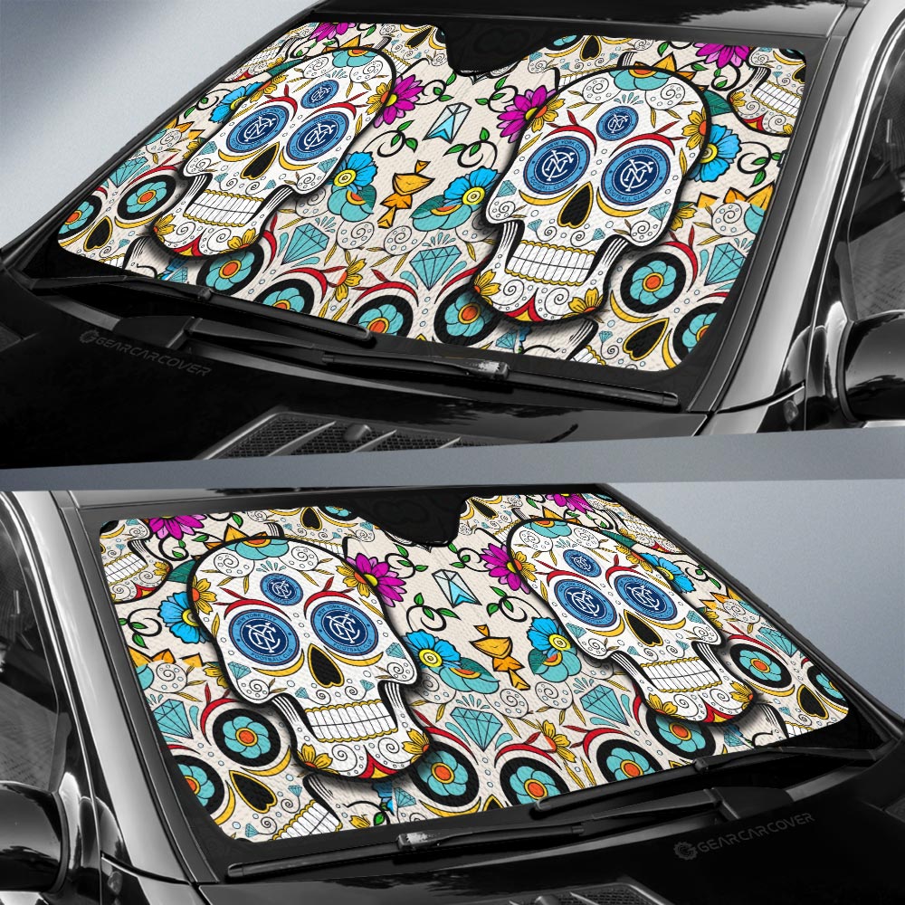 New York City FC Car Sunshade Custom Sugar Skull Car Accessories - Gearcarcover - 2