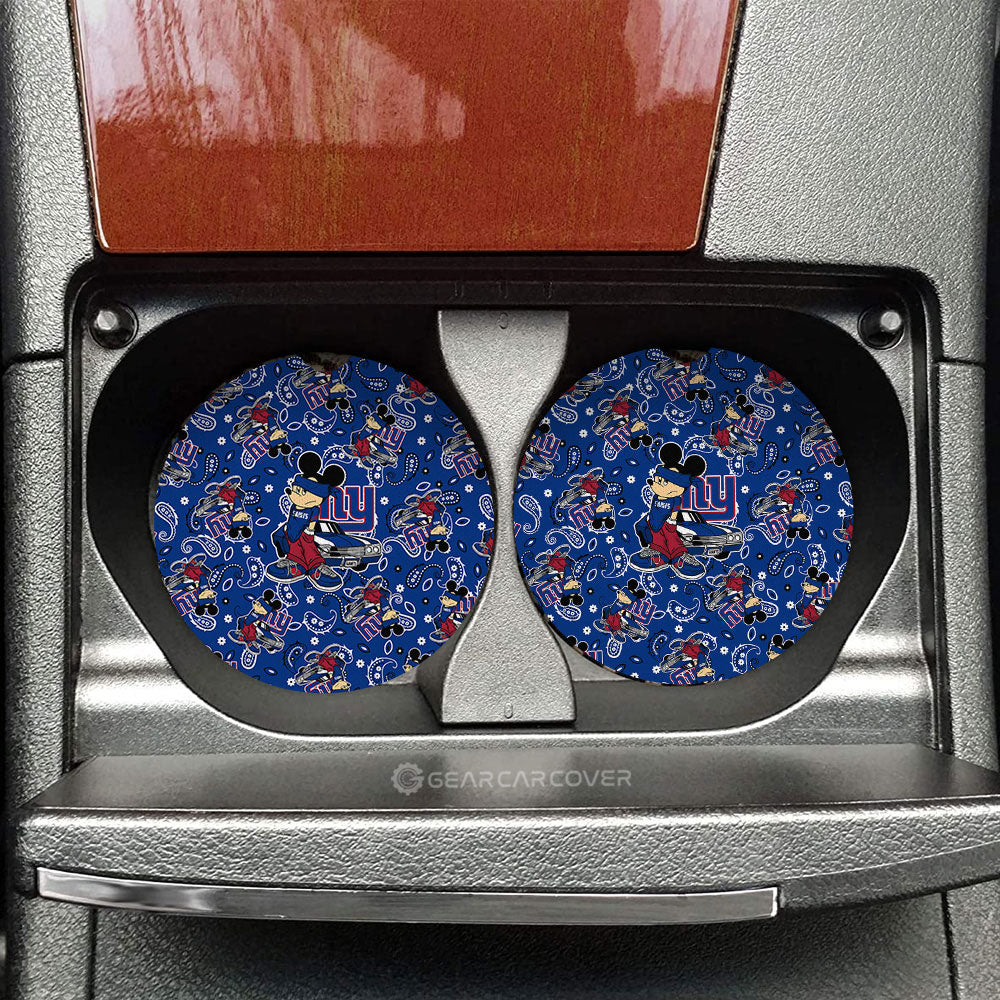 New York Giants Car Coaster Set Cartoon Theme Collection - Gearcarcover - 1