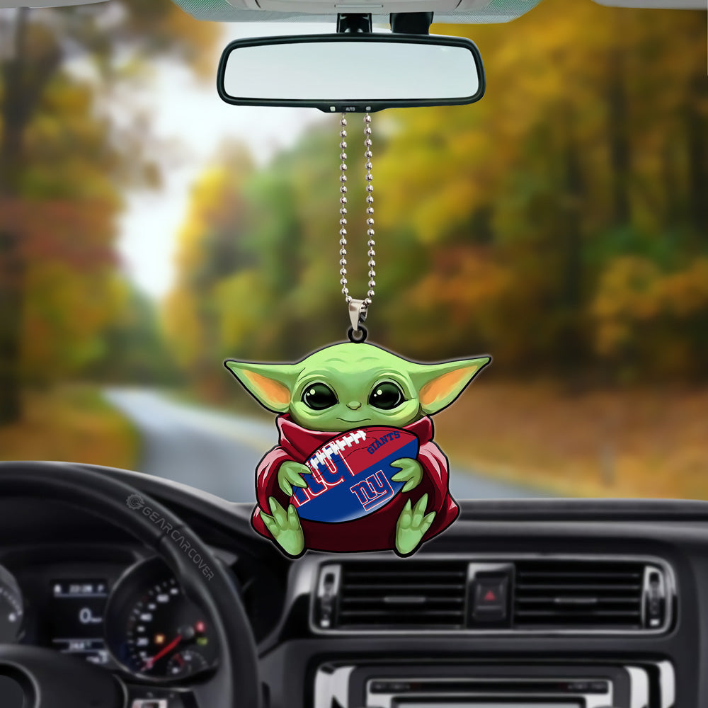 New York Giants Ornament Baby Yoda Car Accessories - Gearcarcover - 3