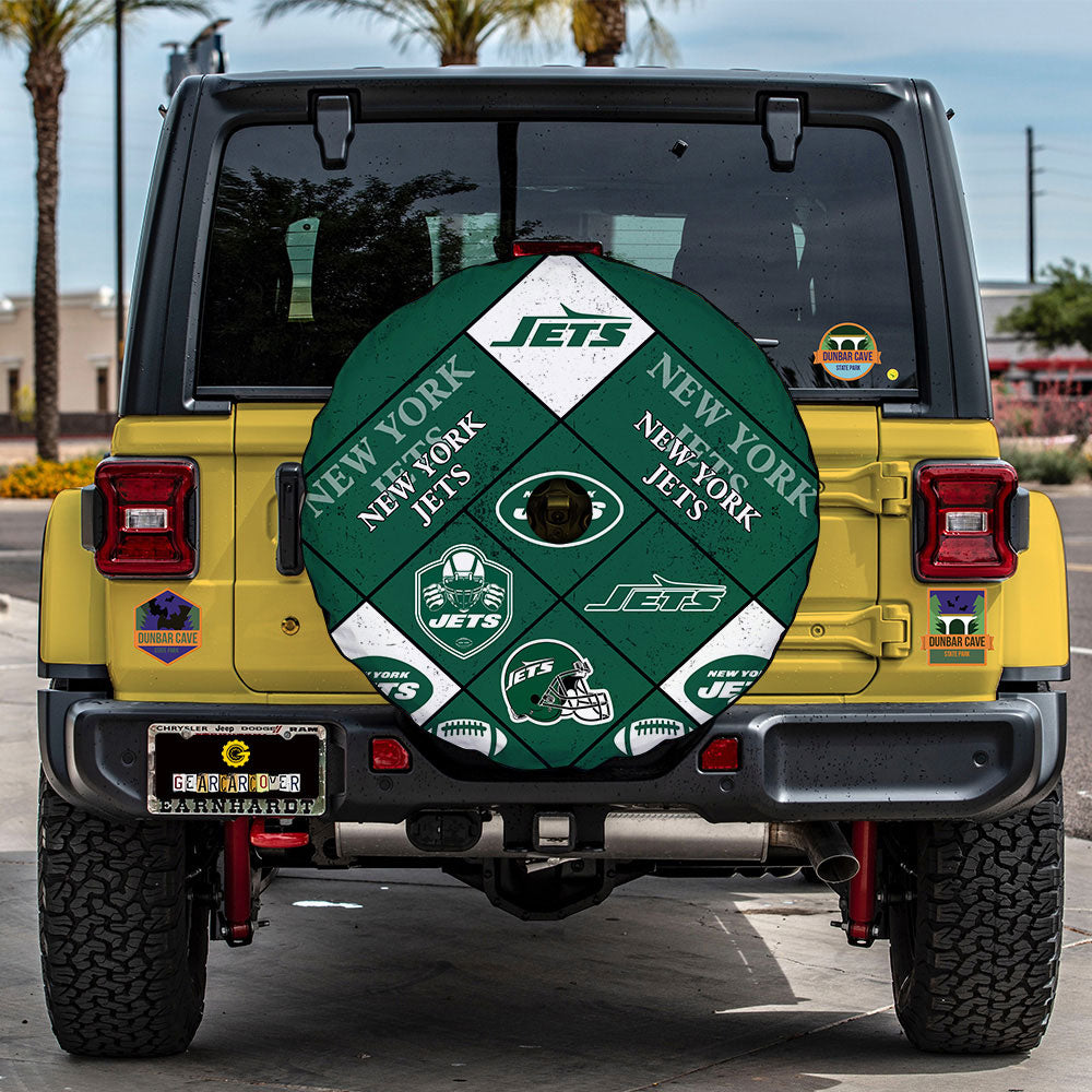New York Jets Spare Tire Covers Camera Hole Sporty Team Collection - Gearcarcover - 2