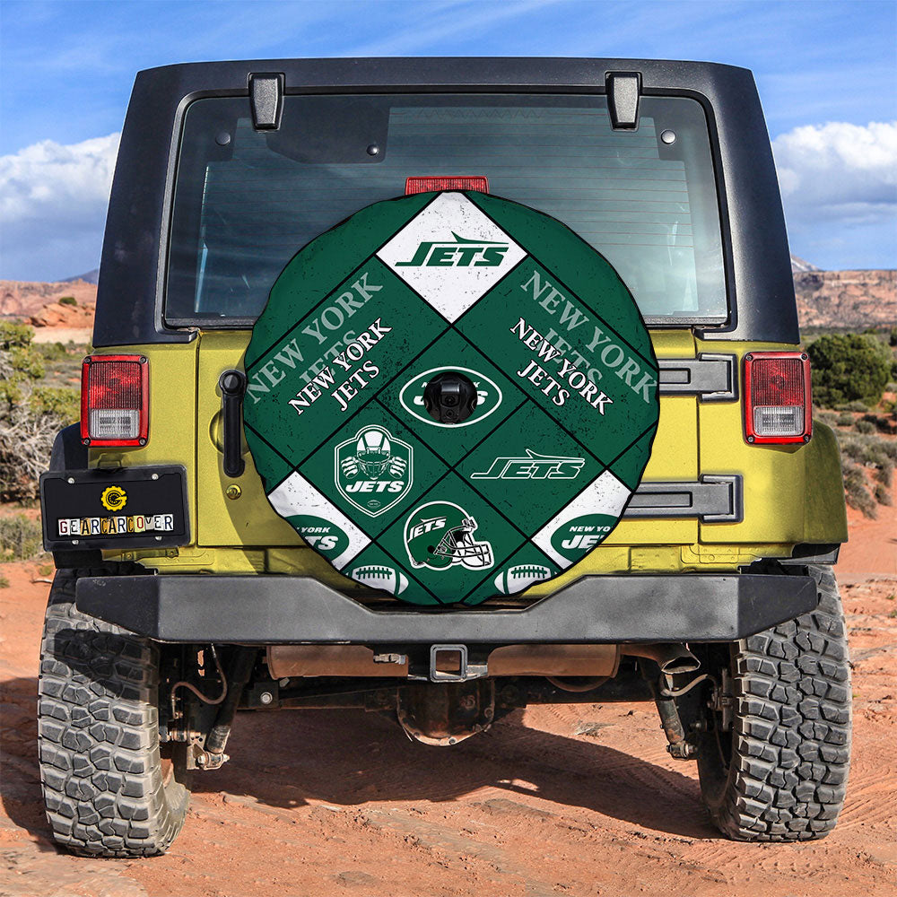 New York Jets Spare Tire Covers Camera Hole Sporty Team Collection - Gearcarcover - 3