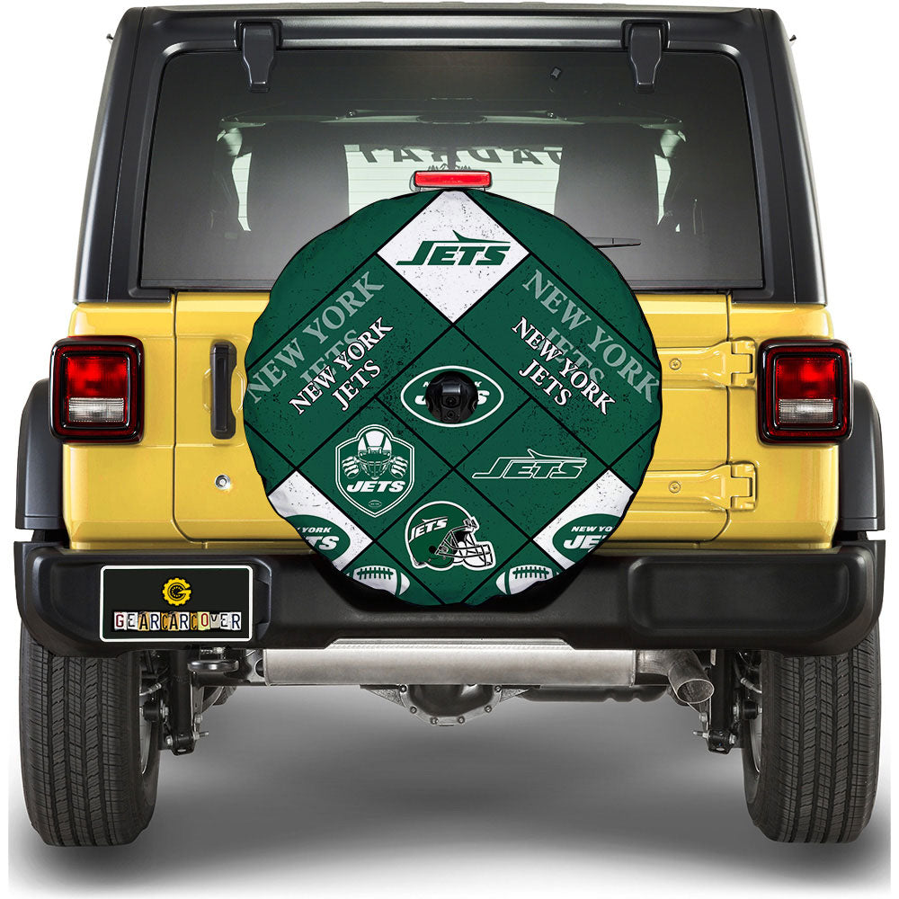 New York Jets Spare Tire Covers Camera Hole Sporty Team Collection - Gearcarcover - 1