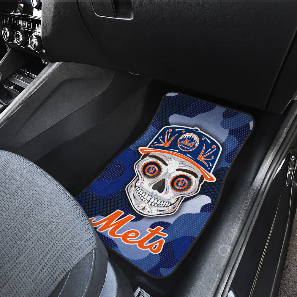 New York Mets Car Floor Mats Skull Theme Collection - Gearcarcover - 3