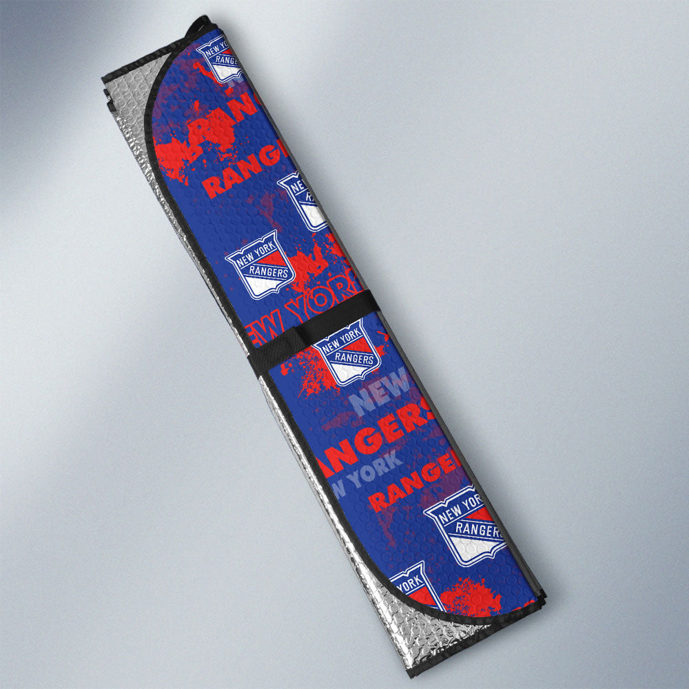 New York Rangers Car Sunshade Custom Car Accessories - Gearcarcover - 3