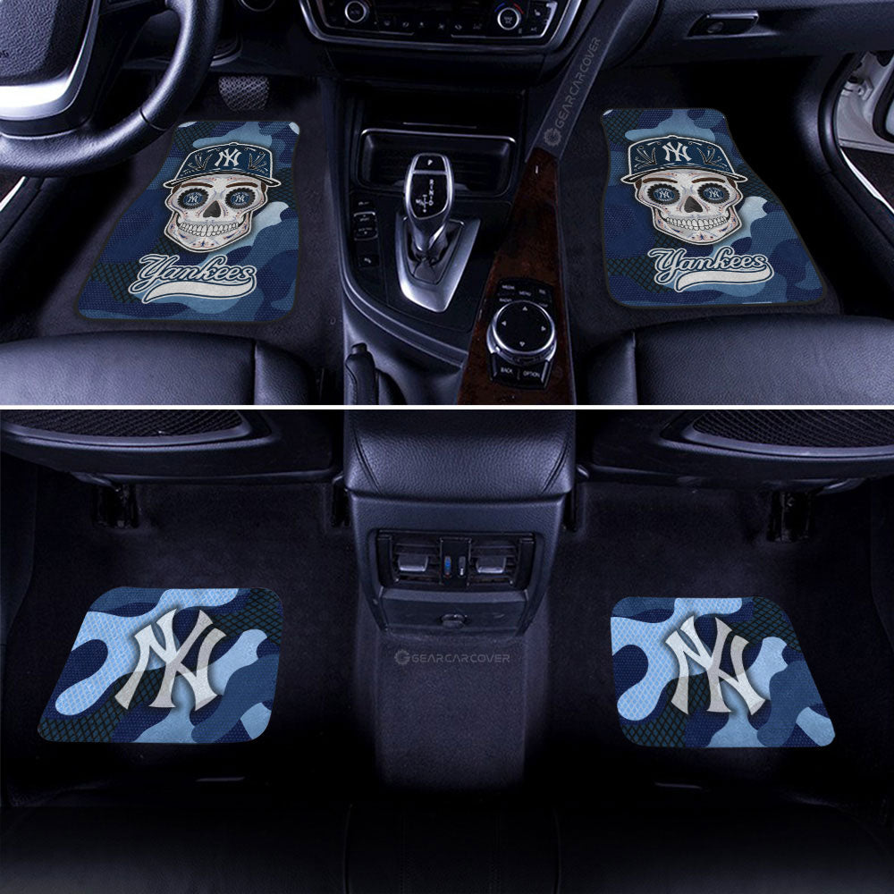 New York Yankees Car Floor Mats Skull Theme Collection - Gearcarcover - 2