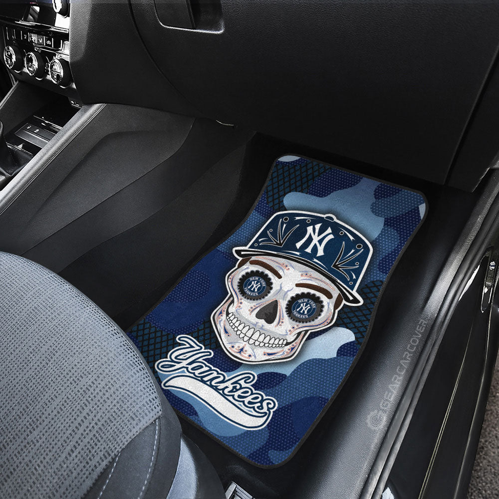 New York Yankees Car Floor Mats Skull Theme Collection - Gearcarcover - 3