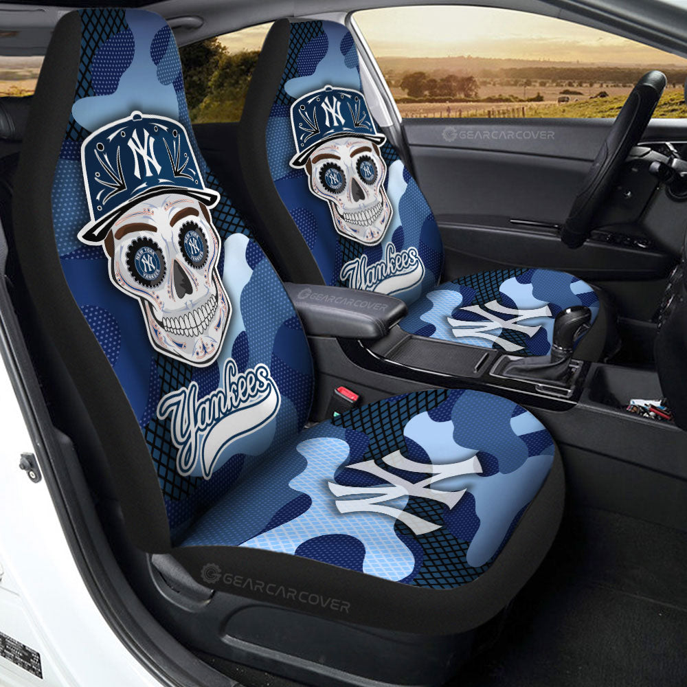 New York Yankees Car Seat Covers Skull Theme Collection - Gearcarcover - 2
