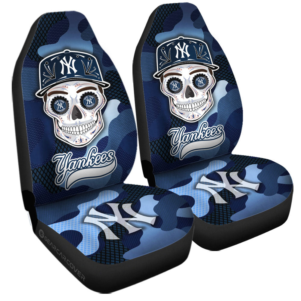 New York Yankees Car Seat Covers Skull Theme Collection - Gearcarcover - 3
