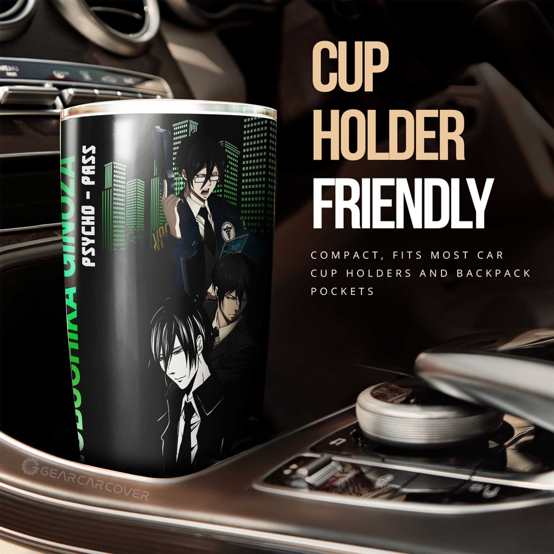 Nobuchika Ginoza Tumbler Cup Custom Psycho-Pass Car Accessories - Gearcarcover - 3