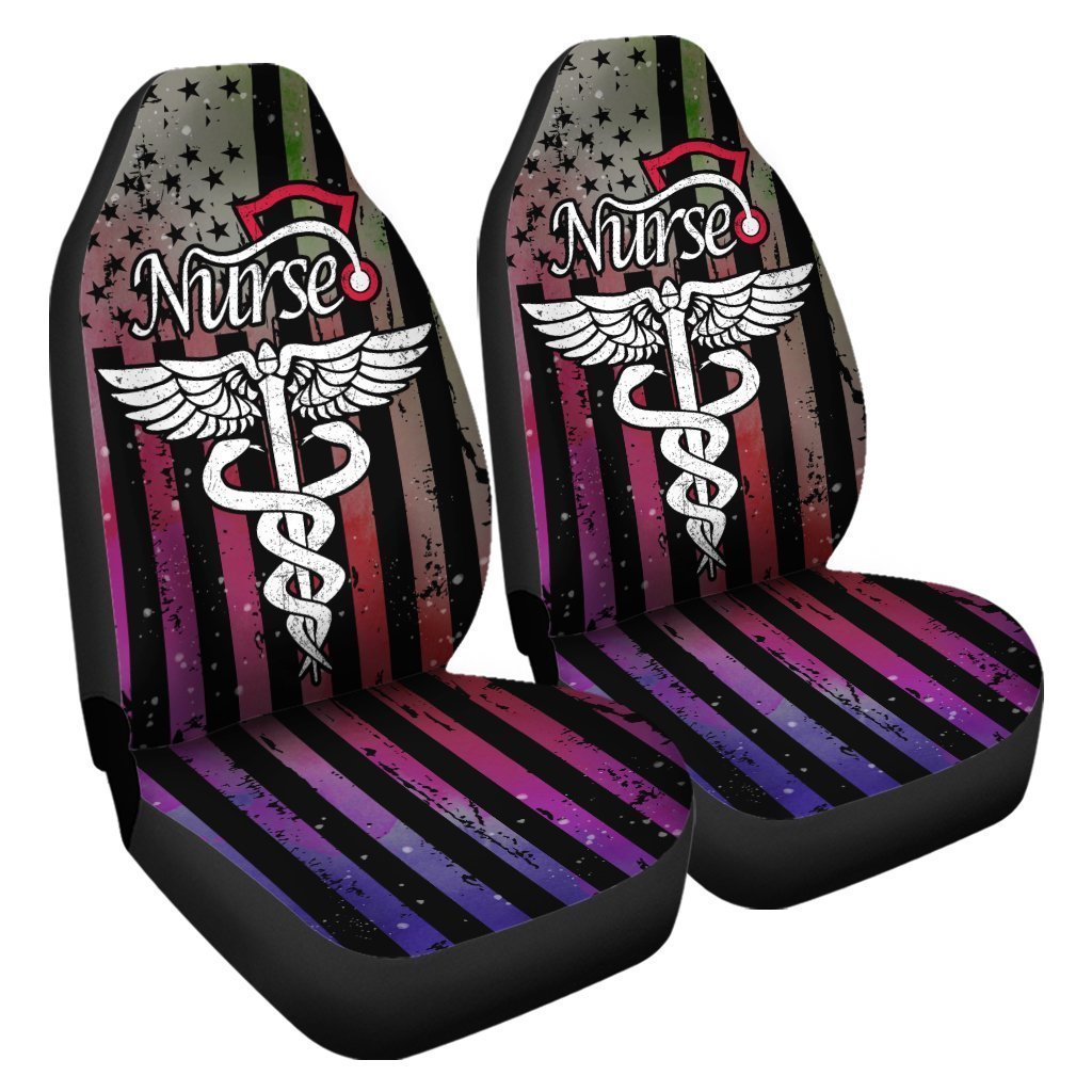 Nurse Car Seat Covers Custom American Flag Car Accessories Great - Gearcarcover - 3