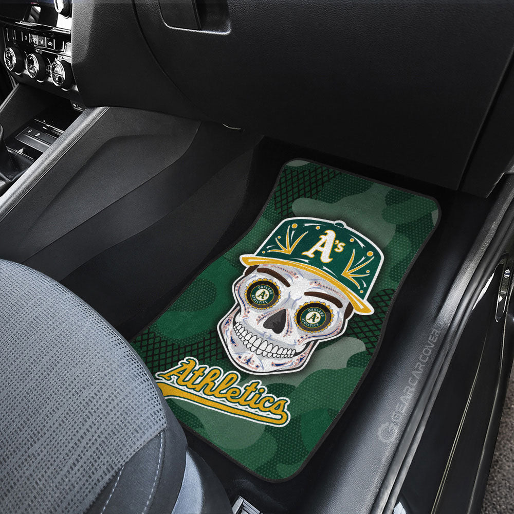 Oakland Athletics Car Floor Mats Skull Theme Collection - Gearcarcover - 3