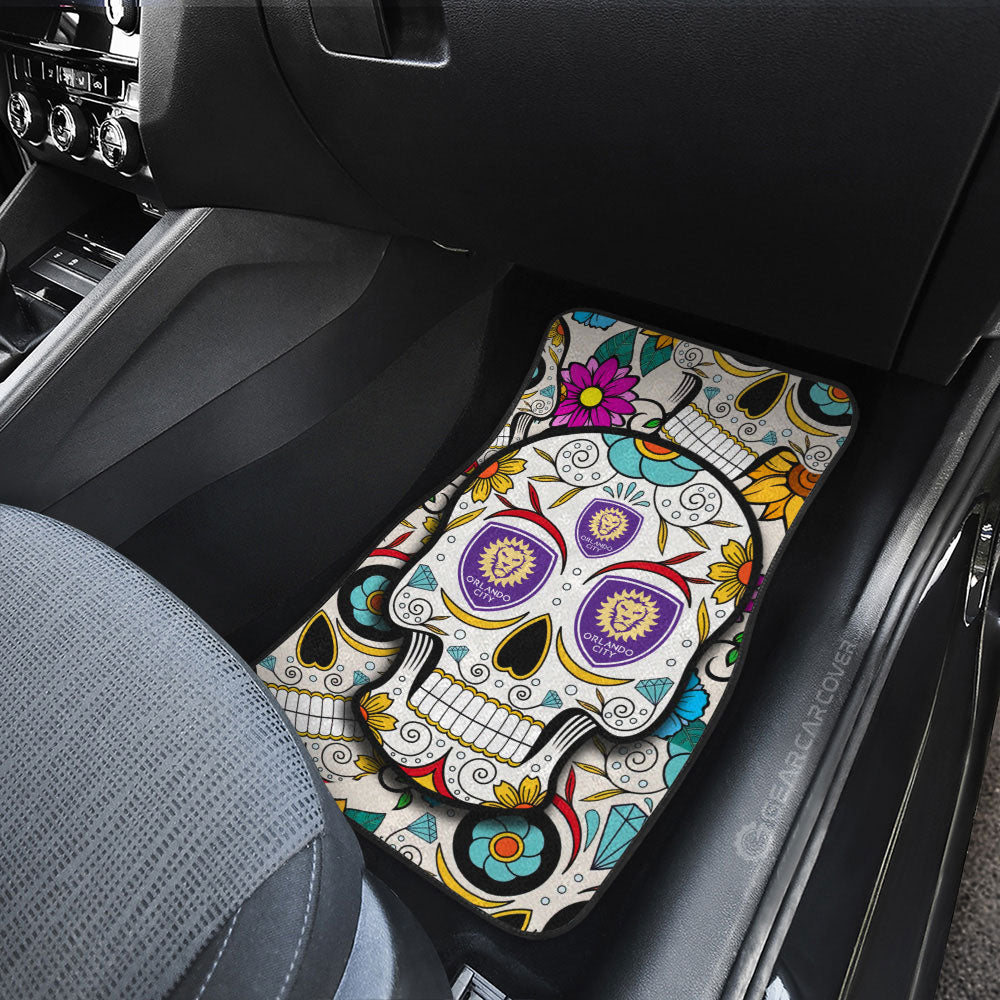 Orlando City SC Car Floor Mats Custom Sugar Skull Car Accessories - Gearcarcover - 3