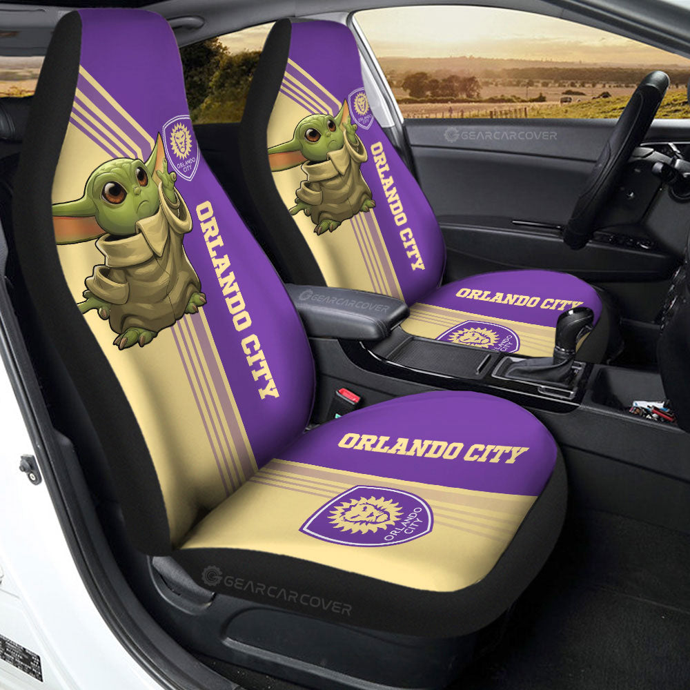 Orlando City SC Car Seat Covers Baby Yoda Car Accessories - Gearcarcover - 2