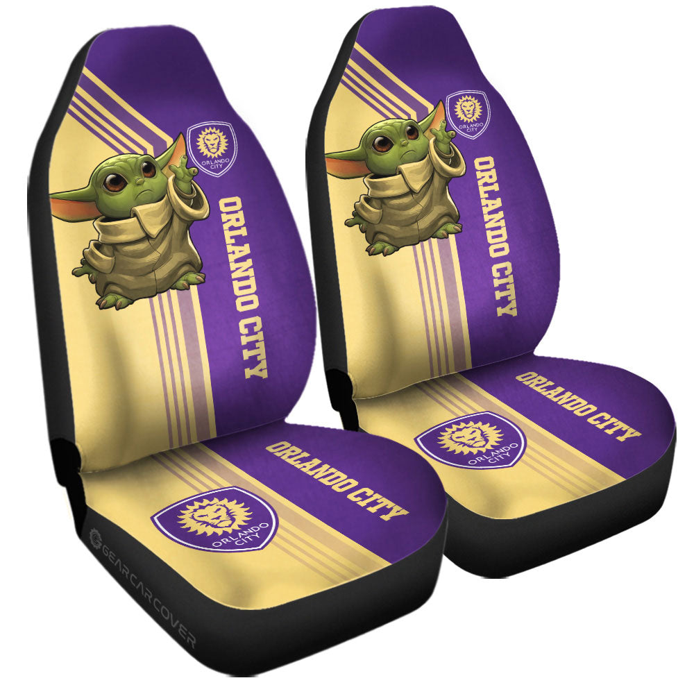 Orlando City SC Car Seat Covers Baby Yoda Car Accessories - Gearcarcover - 3