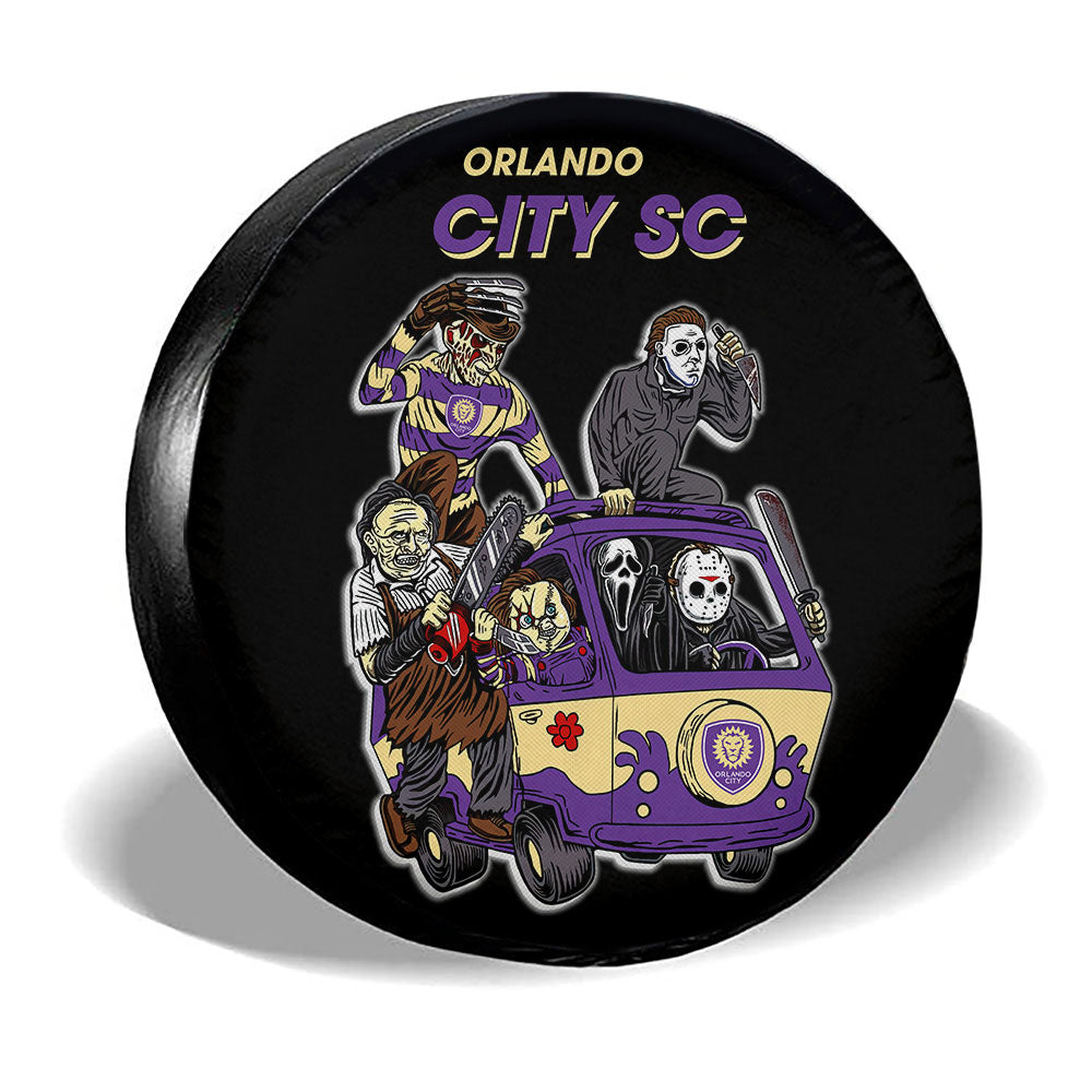 Orlando City SC Spare Tire Covers Horror Characters Car Accessories - Gearcarcover - 3