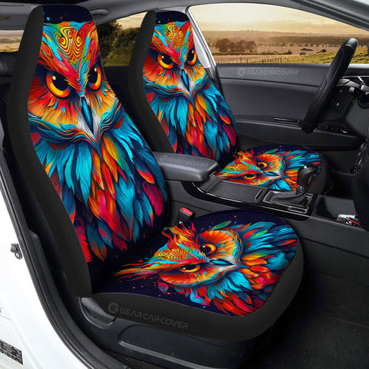 Owl Colorful Car Seat Covers Custom Car Accessories - Gearcarcover - 2