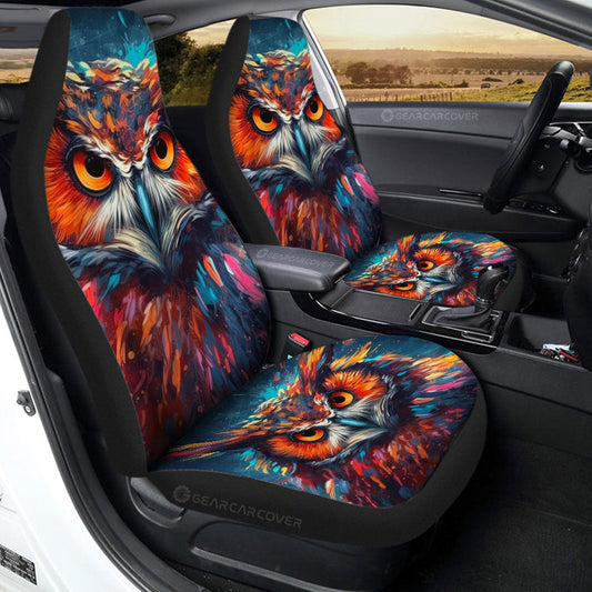 Owl Colorful Car Seat Covers Custom Car Accessories - Gearcarcover - 2