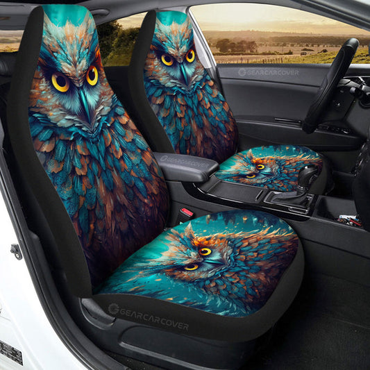 Owl Colorful Car Seat Covers Custom Car Accessories - Gearcarcover - 2