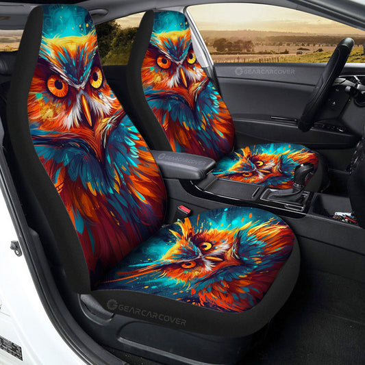 Owl Colorful Car Seat Covers Custom Car Accessories - Gearcarcover - 2