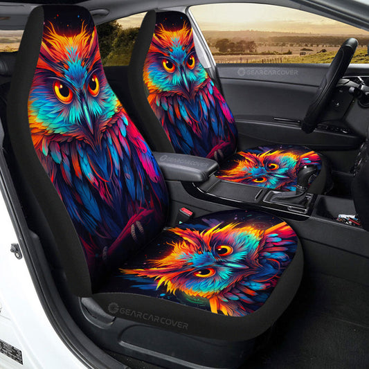 Owl Colorful Car Seat Covers Custom Car Accessories - Gearcarcover - 2