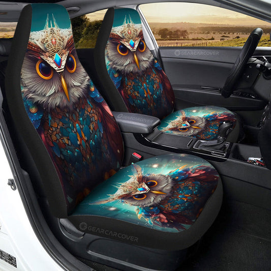 Owl Colorful Car Seat Covers Custom Car Accessories - Gearcarcover - 2