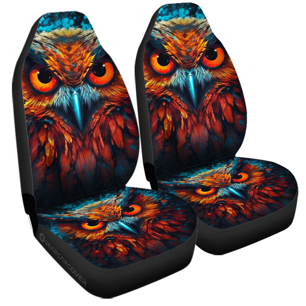 Owl Colorful Car Seat Covers Custom Car Accessories - Gearcarcover - 3