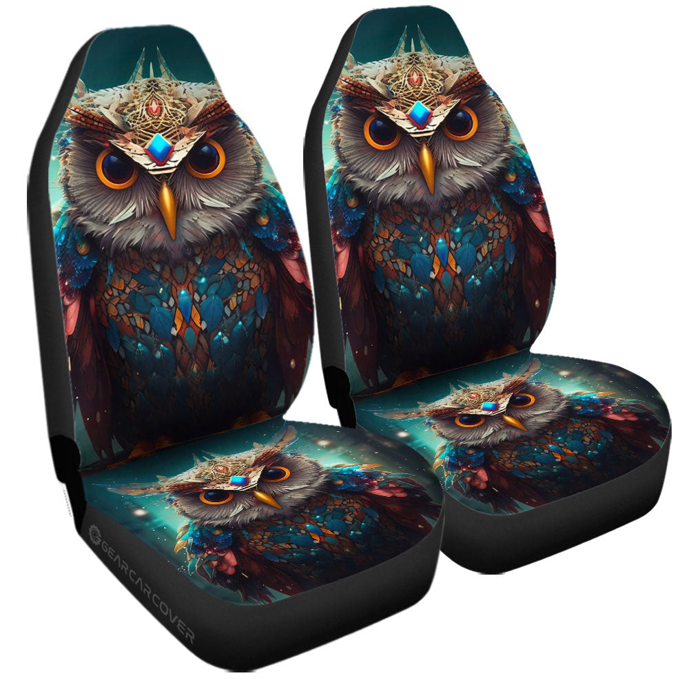 Owl Colorful Car Seat Covers Custom Car Accessories - Gearcarcover - 3