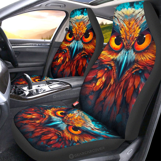 Owl Colorful Car Seat Covers Custom Car Accessories - Gearcarcover - 1