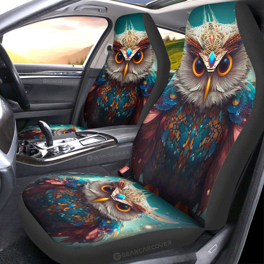 Owl Colorful Car Seat Covers Custom Car Accessories - Gearcarcover - 1