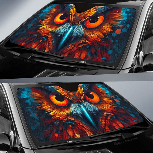 Owl Colorful Car Sunshade Custom Car Accessories - Gearcarcover - 2