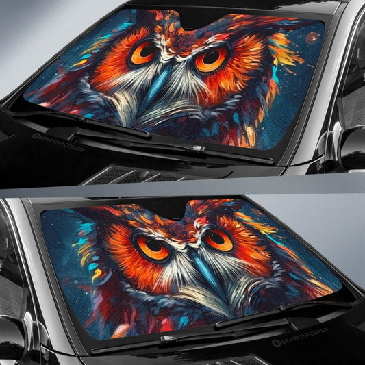 Owl Colorful Car Sunshade Custom Car Accessories - Gearcarcover - 2