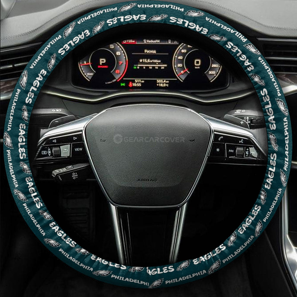 Philadelphia Eagles Steering Wheel Cover Sporty Team Collection - Gearcarcover - 3
