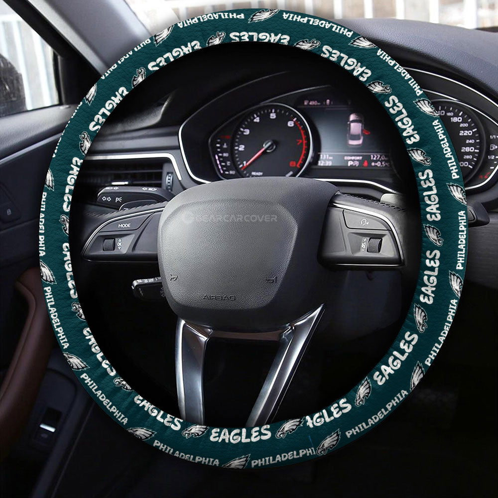 Philadelphia Eagles Steering Wheel Cover Sporty Team Collection - Gearcarcover - 4