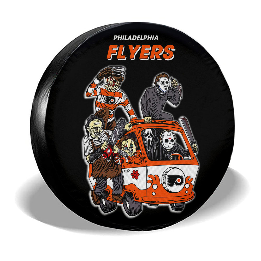 Philadelphia Flyers Spare Tire Covers Horror Characters Car Accessories - Gearcarcover - 3