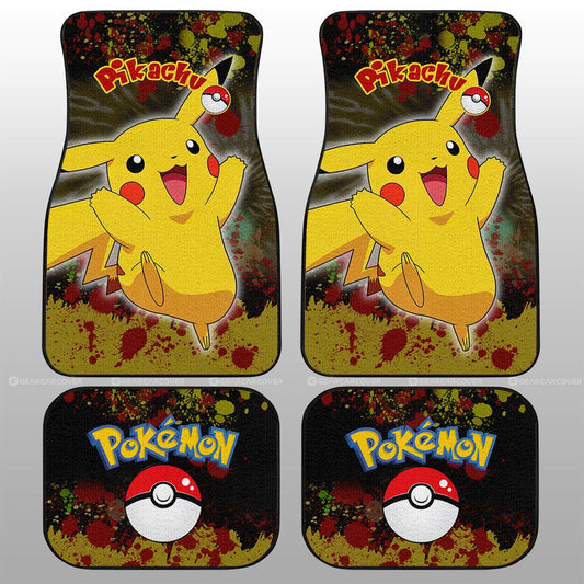 Pikachu Car Floor Mats Custom Tie Dye Style Anime Car Accessories - Gearcarcover - 2
