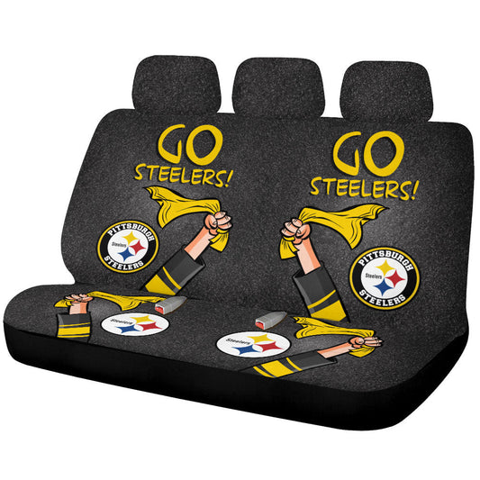 Pittsburgh Steelers Car Back Seat Covers Custom Car Accessories - Gearcarcover - 1