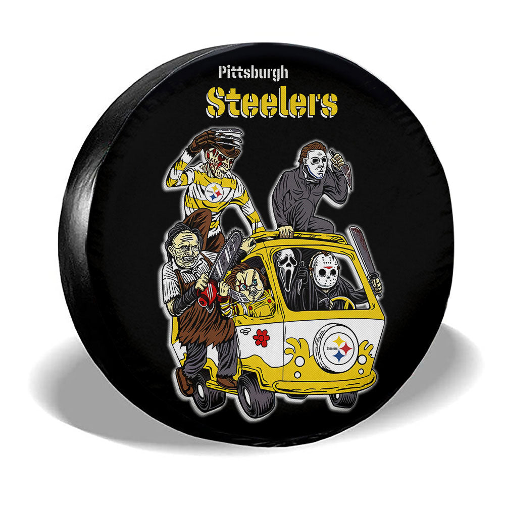 Pittsburgh Steelers Spare Tire Covers Horror Characters Car Accessories - Gearcarcover - 3