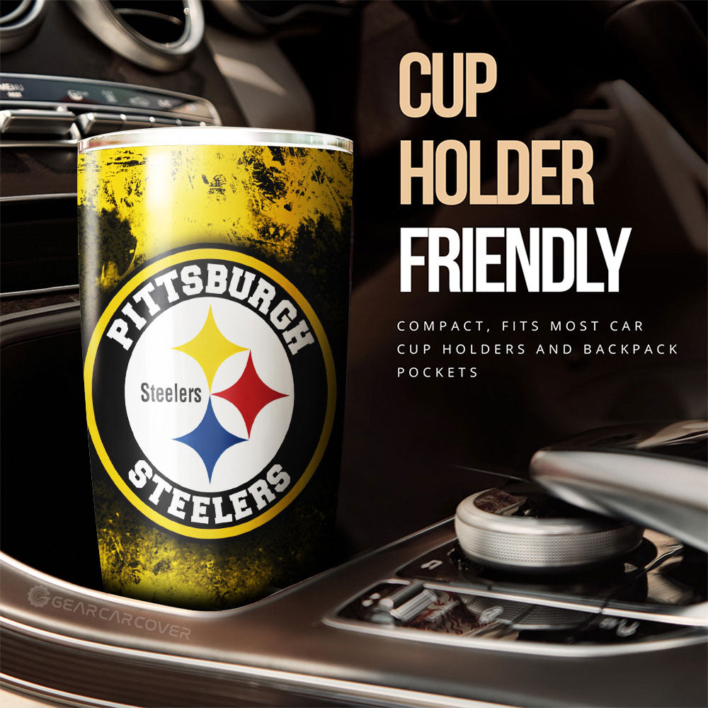 Pittsburgh Steelers Tumbler Cup Custom Car Accessories - Gearcarcover - 3