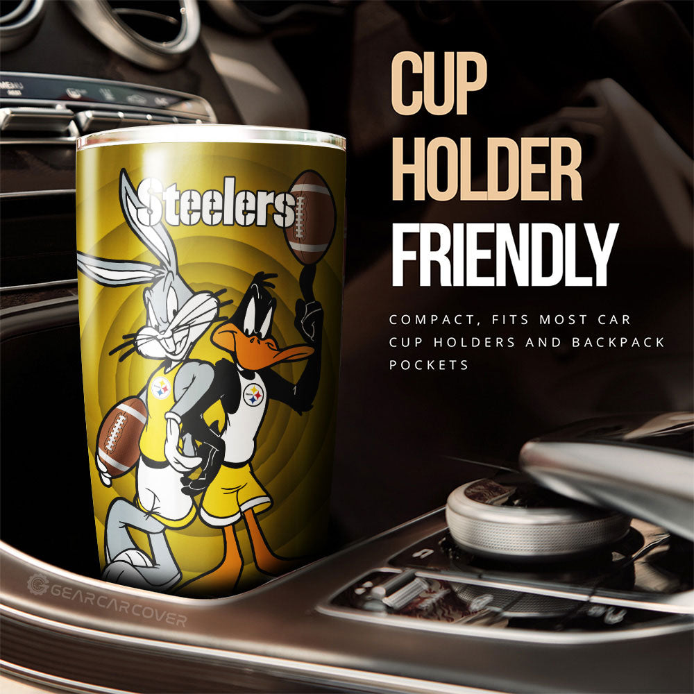 Pittsburgh Steelers Tumbler Cup Custom Car Accessories - Gearcarcover - 3