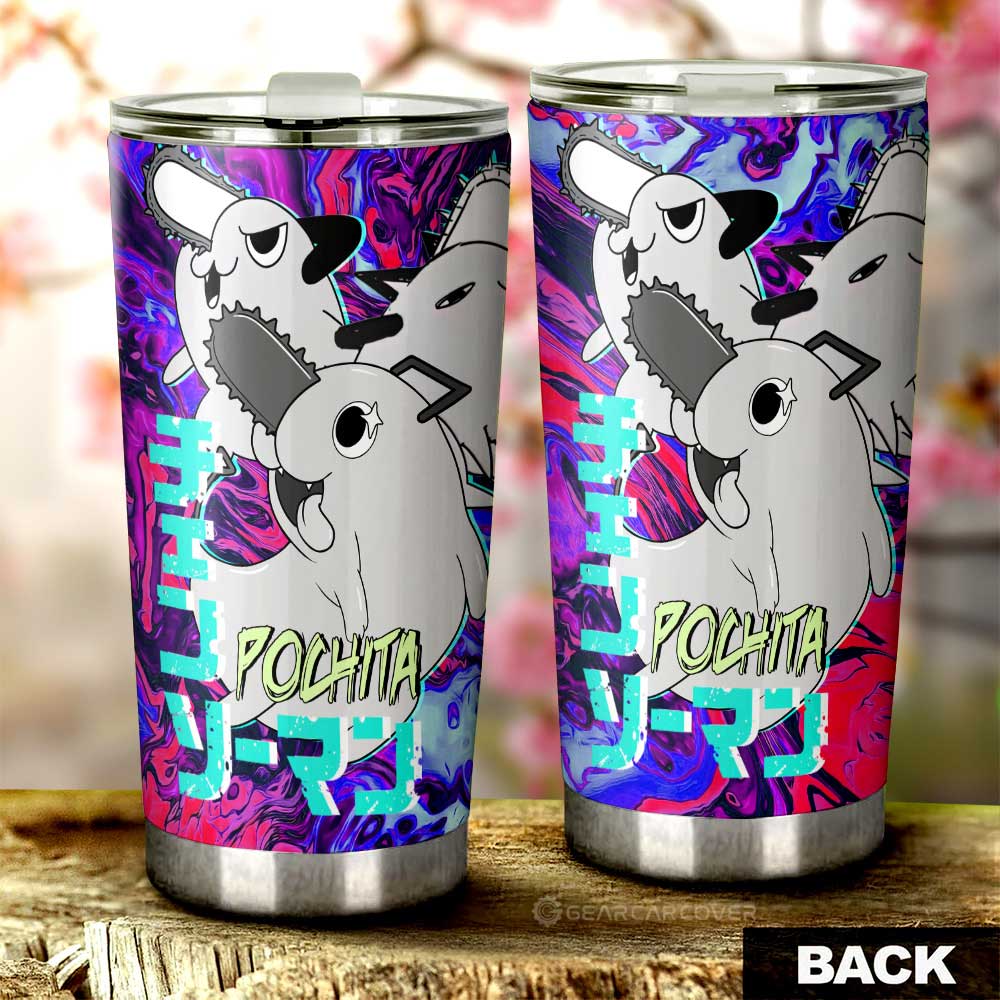 Pochita Tumbler Cup Custom - Gearcarcover - 3
