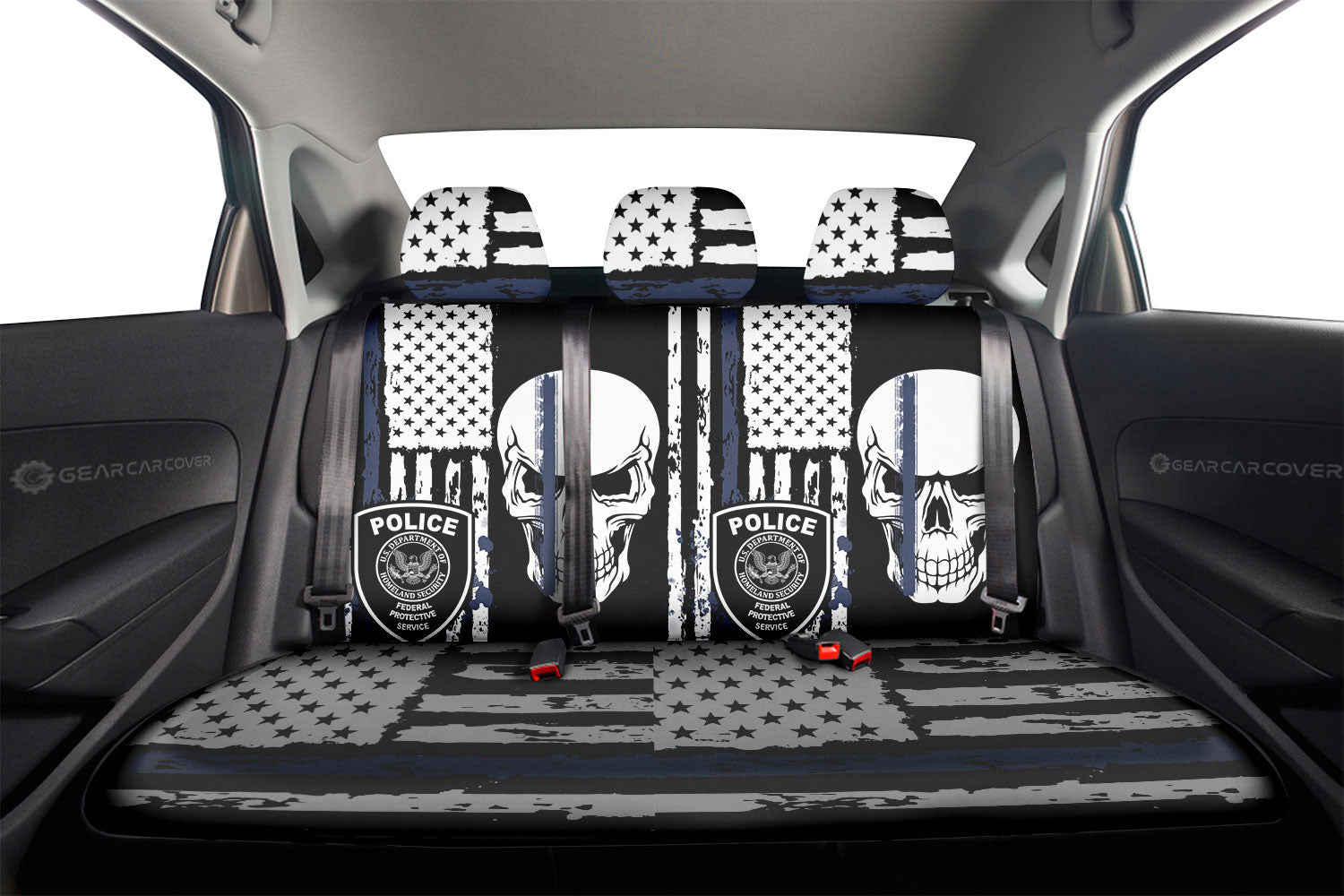 Police Car Back Seat Covers Custom Car Accessories - Gearcarcover - 2